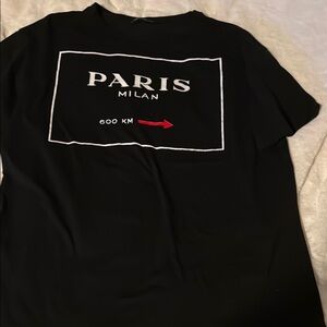 Black Paris Milan Graphic Tee